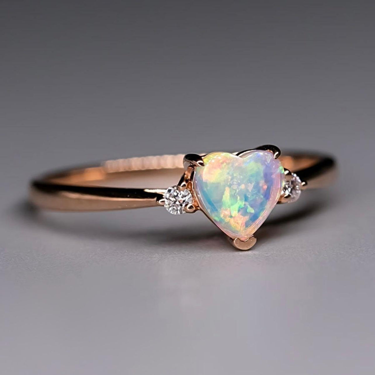 Heart shaped deals opal ring