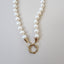 Open Loop Pearl Necklace