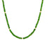 Green tsavorite beaded gemstone necklace with solid gold beads and clasps. 