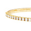 A diamond flex bangle that is easy to take on and off, with seamless clasp. The diamonds are only on one side. 