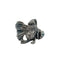 This is a silver plated with black rhodium fish with blue topaz eyes. The gold fish is very beautiful and life like. 