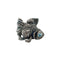 This is a silver plated with black rhodium fish with blue topaz eyes. The gold fish is very beautiful and life like. 