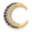 Blue Sapphire Crescent Pendant