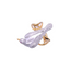 A realistic dove ring with silver body and ruby eyes. The dove is resting a gold vine that is the band of the ring. The vine has leaf and diamond.