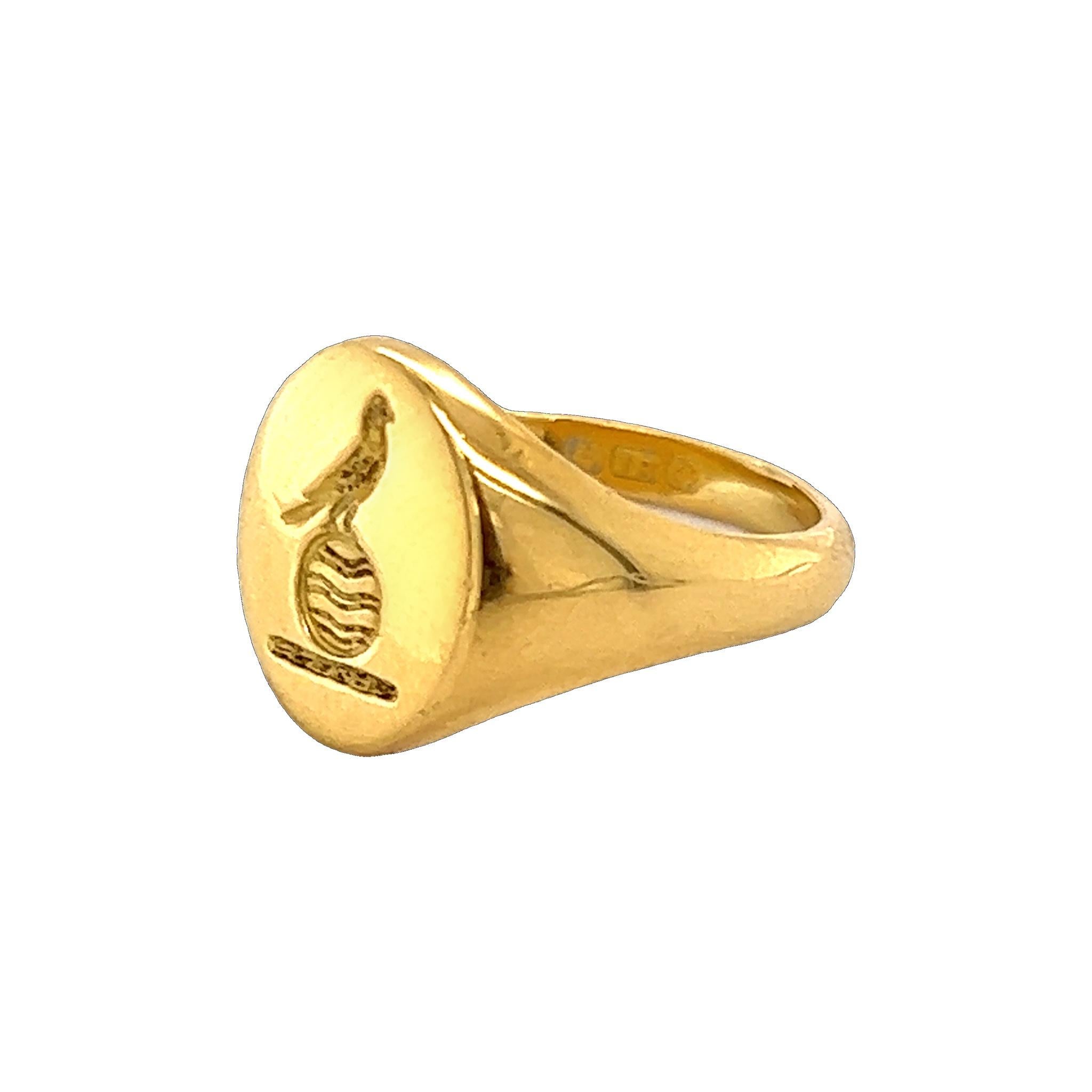 Vintage Crest Signet Ring – KatMojo Jewelry